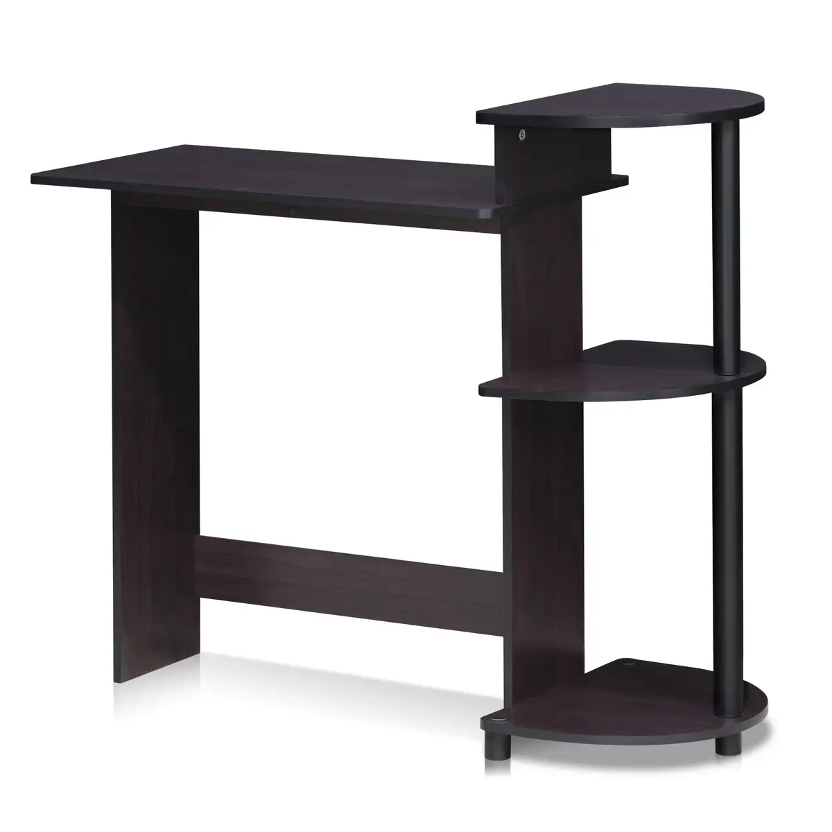 furinno Furinno 11181 Compact Computer Desk with Shelves Espresso/Black