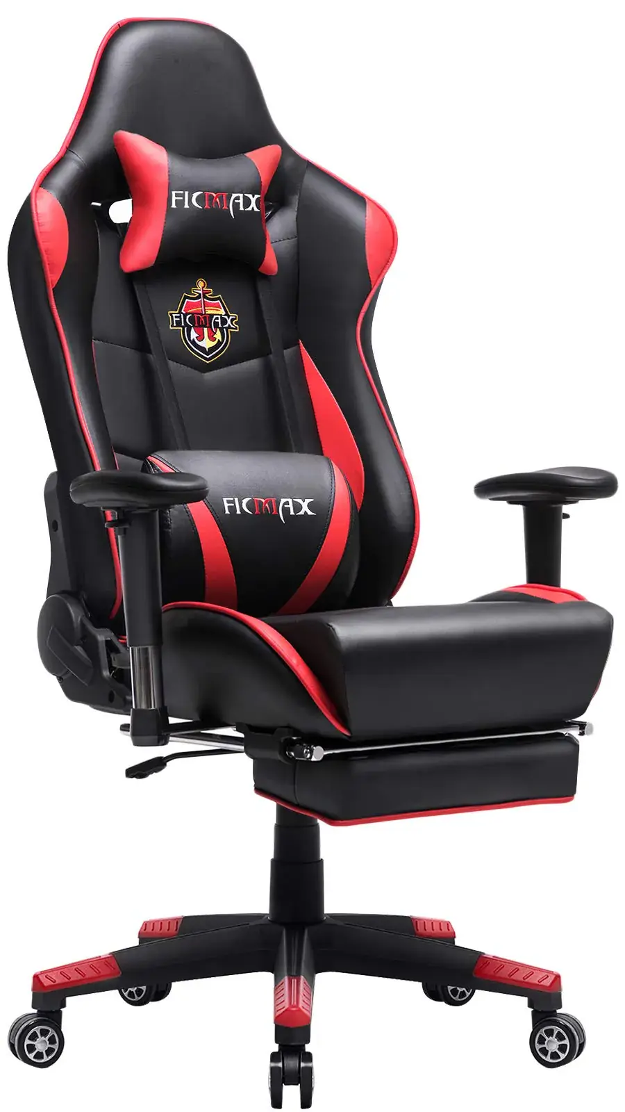 ficmax FICMAX Ergonomic Gaming Chair High Back Racing Gaming Chair with Footrest Massage Computer Gaming Chair Reclining Home Office Chair Large Pro Gamer Chair for E-Sports with Headrest and Lumbar Support