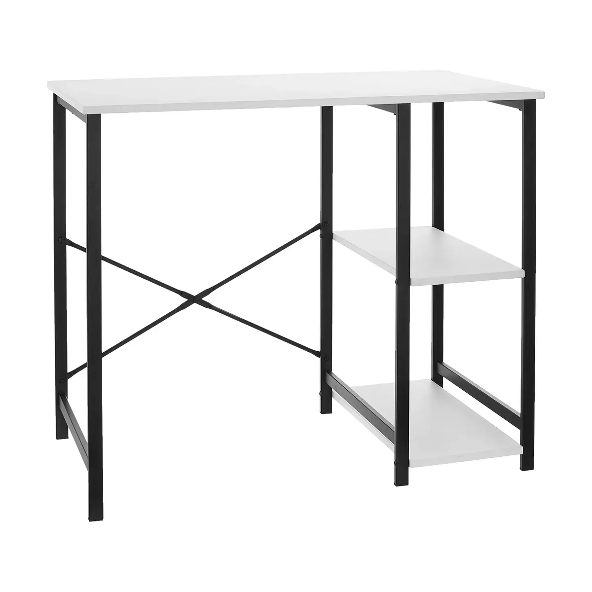 amazon basics Amazon Basics Classic Home Office Computer Desk with Shelves 29.5 x 19.6 x 35.5 Inches Black