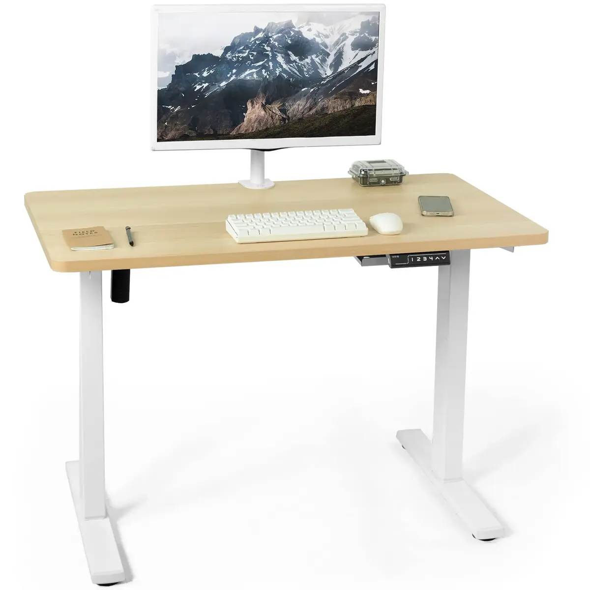 vivo VIVO Electric 43 x 24 in Standing Desk Memory Height Adjustment 1B Series Black Top Black Frame DESK-1B4B