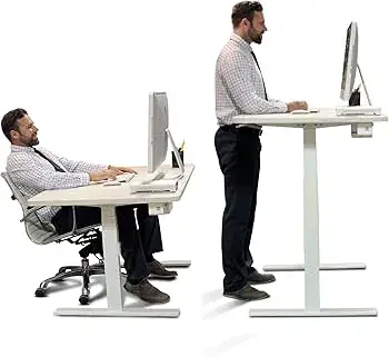 autonomous Autonomous Smart Hybrid Dual Motor Electric Standing Desk Classic Top 28"-47" Height Range 39"-70" Frame Length Range White-Black