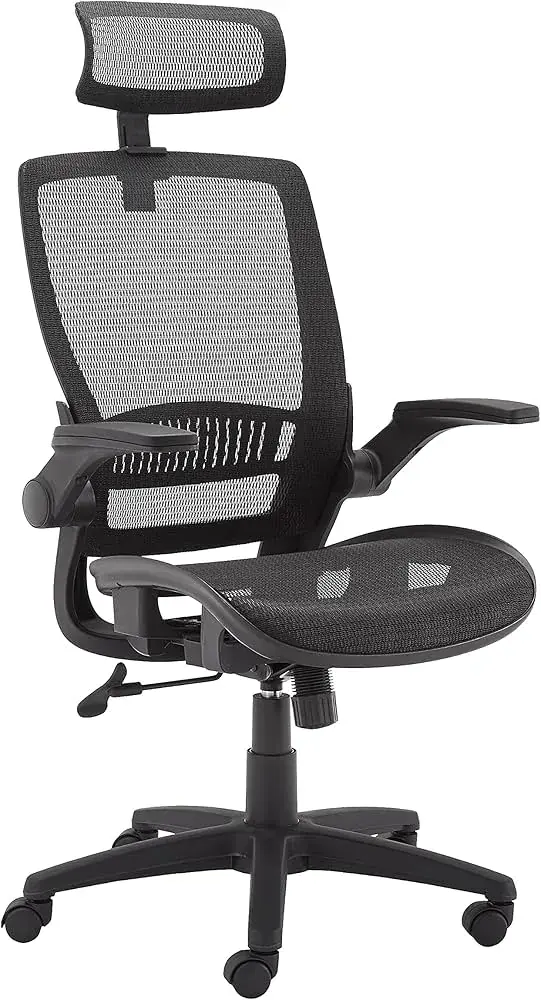 amazon basics Amazon Basics Ergonomic High-Back Desk Chair with Flip-Up Armrests