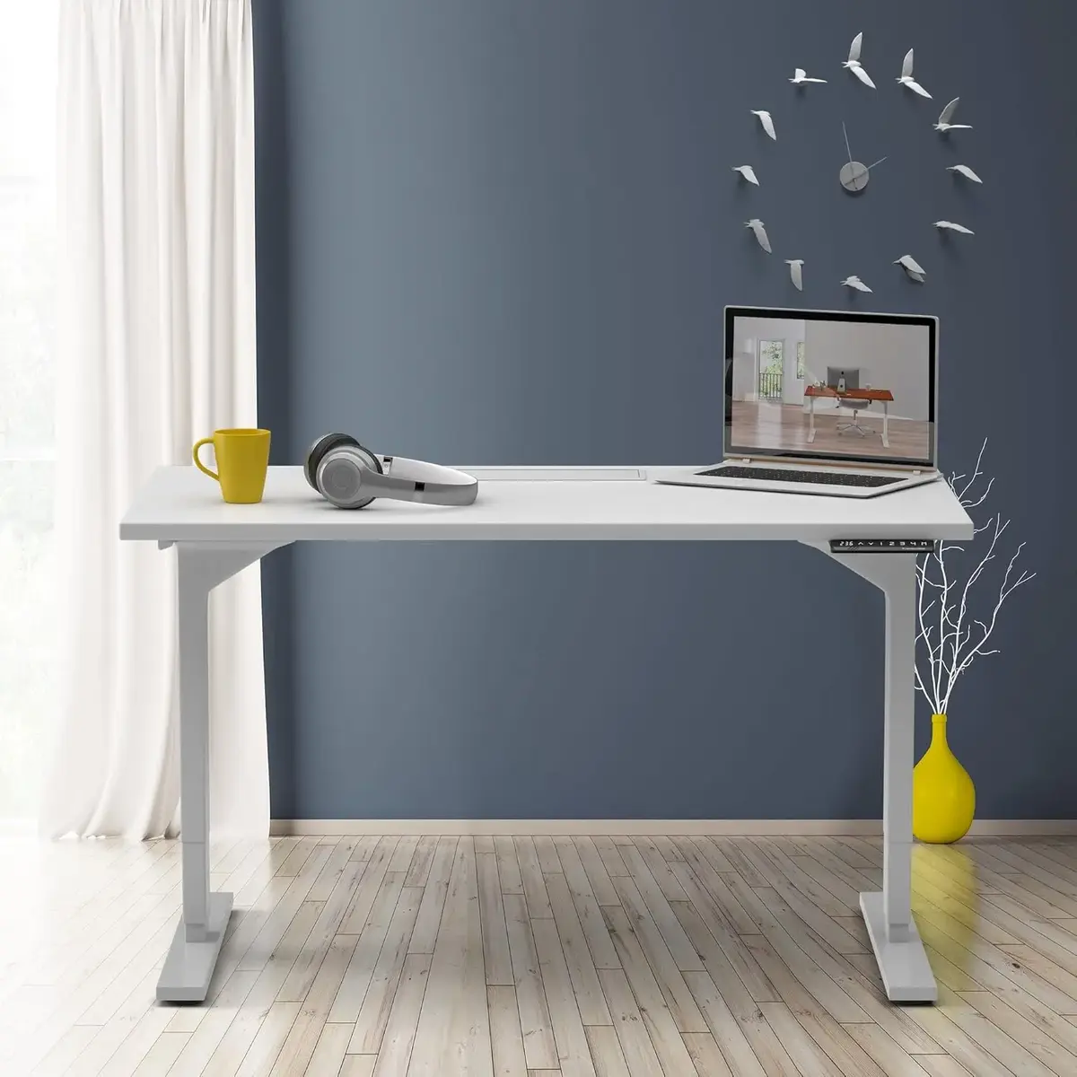 progressive desk Progressive Desk Standing Desk 60x30 Dual Motor 3 Stages Height Adjustable Electric Stand up desks for Home Office 60 inch Dark Cherry/Black Frame