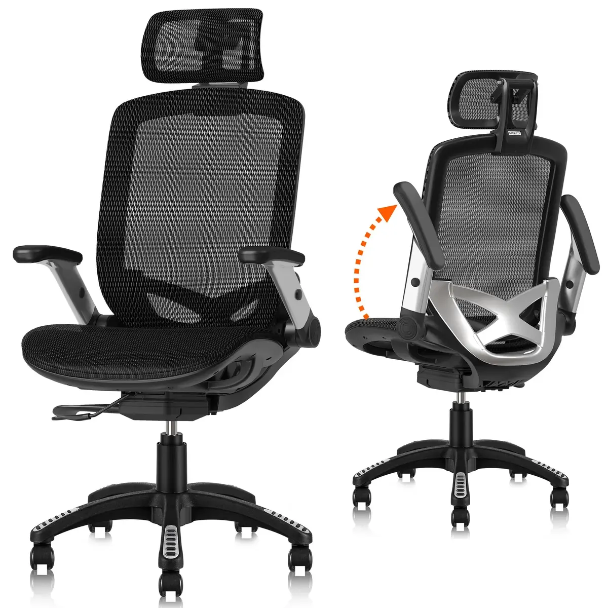 gabrylly GABRYLLY Ergonomic Office Chair with Footrest and Adjustable Armrests