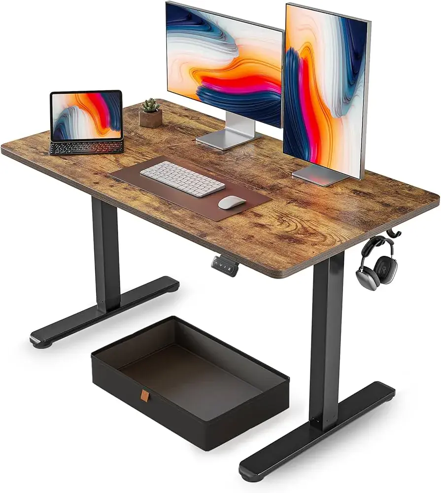 fezibo FEZIBO Electric Standing Desk Height Adjustable Stand up Desk 40 x 24 Inches Sit Stand Home Office Desk Computer Desk Black